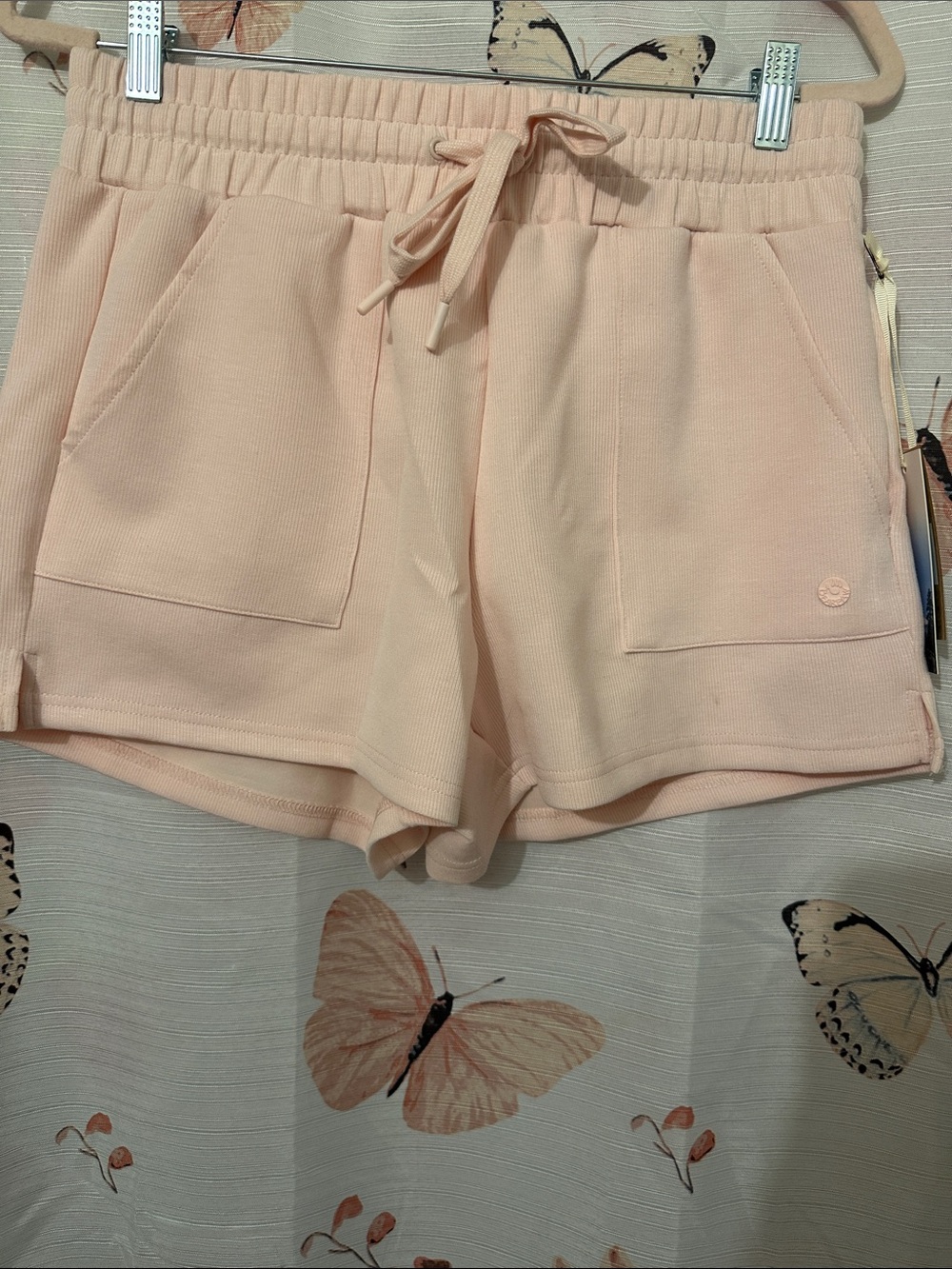 BearPaw Pink Drawstring Athletic Shorts